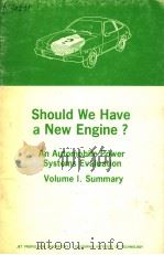 SHOULD WE HAVE A NEW ENGINE? VOLUME 1 PDF电子版封面