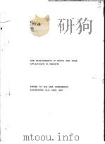 NEW DEVELPMENTS IN OPTICS AND THEIR APPLICATIONS IN INDUSTRY PDF电子版封面