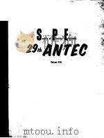 SOCIETY OF PLASTICS ENGINEERS 29TH ANTEC VOLUME 17 PDF电子版封面