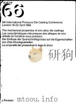 DIE MECHANISCHEN EIGENSCHAFTEN DER FUR DRUCKGUB VERWENDETEN ZINKLEGIERUN-GEN PDF电子版封面 J.PARISIEN