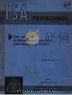 1963 ANNUAL INSTRUMENT-AUTOMATION CONFERENCE AND EXHIBIT  VOLUME 18 PART 1（ PDF版）
