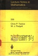 RANDOM INTEGRAL EQUATIONS WITH APPLICATIONS TO STOCHASTIC SYSTEMS PDF电子版封面 3540056602