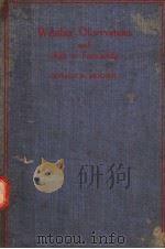 WEATHER JOBSERVATIONS AND AIDS TO FORECASTING PDF电子版封面 W.HORNER