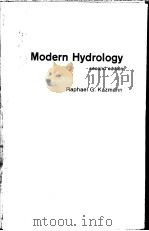 MODERN HYDROLOGY SECOND EDITION PDF电子版封面 RAPHAEL G.KAZMANN
