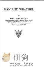 MAN AND WEATHER PDF电子版封面 ALEXANDER MCADIE