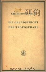 DIE GRUNDSCHICHT DER TROPOSPHARE PDF电子版封面