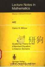 LECTURE NOTES IN MATHEMATICS SCATTERING THEORY FOR THE D'ALEMBERT EQUATION IN EXTERIOR DOMAINS PDF电子版封面 354007144X CALVIN H.WILCOX