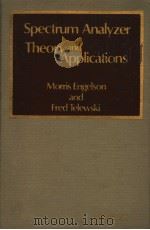 SPECTRUM ANALYZER THEORY AND APPLICATIONS PDF电子版封面 089006024X