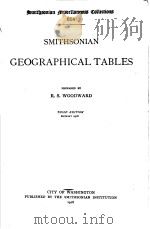 SMITHSONIAN GEOGRAPHICAL TABLES PDF电子版封面 R.S.WOODWARD