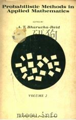 PROBABILISTIC METHODS IN APPLIED MATHEMATICS PDF电子版封面 A.T.BHARUCHA-REID