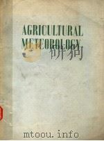 AGRICULTURAL METEOROLOGY PDF电子版封面