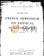 UNESCO SYMPOSIUM ON PHYSICAL OCEANOGRAPHY PDF电子版封面