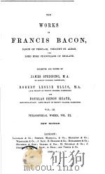 THE WORKS OF FRANCIS BACON VOL.3 PDF电子版封面