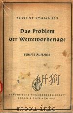 DAS PROBLEM DER WETTERVORHERSAGE PDF电子版封面