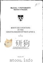 MOISTURE CONDITIONS IN THE SAVANNA REGION OF WEST AFRICA（ PDF版）