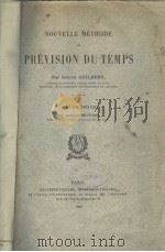 NOUVELLE METHODE DE PREVISION DU TEMPS PDF电子版封面