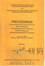 PROCEEDINGS OF THE INTERNATITONAL SYMPOSIUM ON REMOTE SENSING FOR OBSERVATION AND INVENTORY OF EARTH（ PDF版）