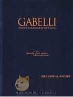 GABELLI ASSET MANAGEMENT INC PDF电子版封面