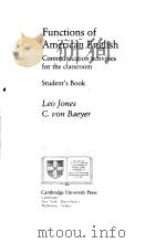 FUNCTIONS OF AMERICAN ENGLISH  COMMUNICATION ACTIVITIES FOR THE CLASSROOM  STUDENT'S BOOK（1983 PDF版）