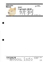 BASIC PROGRAMMING MANUAL IM 34A6D11-01E 3RD EDITION PDF电子版封面
