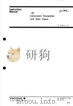 μXL INSTRUMENT FACEPLATES AND DATE TYPES IM 34A6B10-01E 2ND EDITION PDF电子版封面