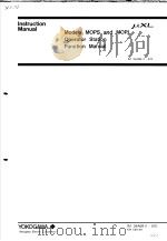 MODELS MOPS AND MOPL OPERATOR STATION FUNCTION MNUAL IM 34A6B11-01E 6TH EDITION PDF电子版封面