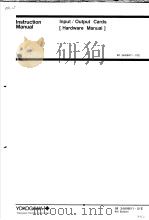 INPUT/OUTPUT CARDS  HARDWARE MANUAL  IM 34A9M11-01E  4TH EDITION（ PDF版）
