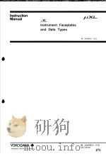 μXL INSTRUMENT FACEPLATES AND DATA TYPES IM 34A6B10-01E PDF电子版封面