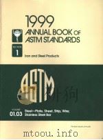 1999 ANNUAL BOOK OF ASTM STANDARDS VOLUME 01.03 PDF电子版封面 080312628X