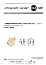 INTERNATIONAL STANDARD  TECHNICAL SPECIFICATIONS FOR CENTRIFUGAL PUMPS-CLASS 2（ PDF版）