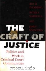 THE CRAFT OF JUSTICE POLITICS AND WORK IN CRIMINAL COURT COMMUNITIES 1992 PDF电子版封面 0812231872