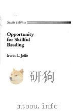 OPPORTUNITY FOR SKILLFUL READING  SIXTH EDITION（ PDF版）