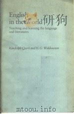 ENGLISH IN THE WORLD TEACHING AND LEARNING THE LANGUAGE AND LITERATURES（ PDF版）