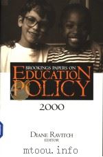 BROOKINGS PAPERS ON EDUCATION POLICY 2000 PDF电子版封面 DIANE RAVITCH