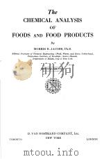 THE CHEMICAL ANALYSIS FOODS AND FOOD PRODUCTS  SECOND EDITION（1951 PDF版）