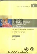 FAO JECFA MONOGRAPHS1 COMBINED COMPENDIUM OF FOOD ADDITIVE SPECIFICATIONS VOLUME1 FOOD ADDITIVES A PDF电子版封面 9251053928