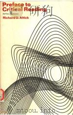 PREFACE TO GRITICAL READING  FIFTH EDITION（ PDF版）