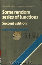 SOME RANDOM SERIES OF FUNCTIONS SECOND EDITION PDF电子版封面