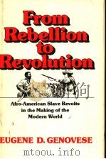 FROM REBELLION TO REVOLUTION AFRO-AMERICAN SLAVE REVOLTS IN THE MAKING OF THE MODERN WORLD PDF电子版封面 0807105864 EUGENE D. GENOVESE