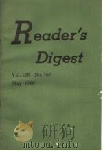 READER'S DIGEST VOL.128 NO.769 MAY 1986 PDF电子版封面