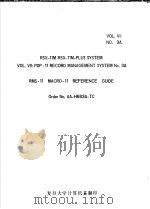RSX-11M/RSX-11M-PLUS SYSTEM VOL.VLL:PDP=11RECORD MANAGEMENT SYSTEM NO.3A RMS=11 MACRO=11 REFERENCE PDF电子版封面 复旦大学计算机系翻印