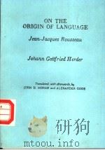 ON THE ORIGIN OF LANGUAGE PDF电子版封面