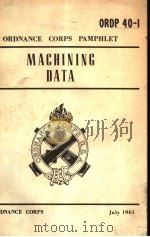 ORDNANCE CORPS PAMPHLET MACHINING DATA（ PDF版）