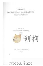 OSBORN ZOOLOGICAL LABORATORY YALE UNIVERSITY VOLUME 18 1936 PDF电子版封面