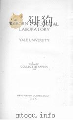 OSBORN ZOOLOGICAL LABORATORY YALE UNIVERSITY VOLUME 8 1925 PDF电子版封面