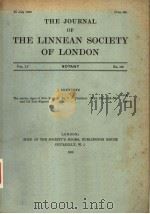 THE JOURNAL OF THE LINNEAN SOCIETY OF LONDON VOL.LV NO.360 PDF电子版封面
