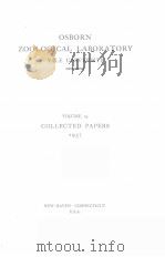 OSBORN ZOOLOGICAL LABORATORY YALE UNIVERSITY VOLUME 19 1937 PDF电子版封面