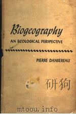 BIOGEOGRAPHY AN ECOLOGICAL PERSPECTIVE PDF电子版封面