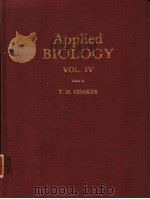 APPLIED BIOLOGY VOLUME 4 PDF电子版封面 0120409046 T.H.COAKER
