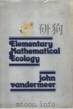 ELEMENTARY MATHEMATICAL ECOLOGY（ PDF版）